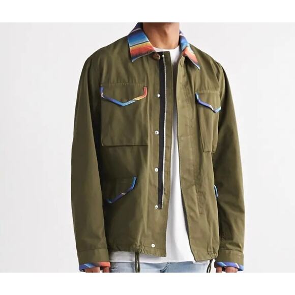 AMIRI: Men's Olive Baja M65 Overshirt Jacket - Size 46
